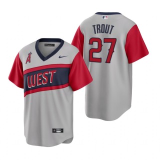 Mike Trout Angels Nike Gray 2021 Little League Classic Road Replica Jersey