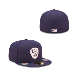 Milwaukee Brewers Double Roses 59FIFTY Fitted Hat