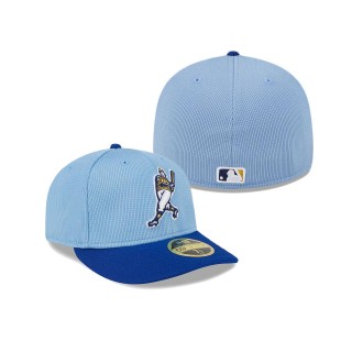 Milwaukee Brewers Light Blue 2024 Batting Practice Low Profile 59FIFTY Fitted Hat