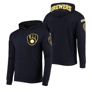 Milwaukee Brewers Pro Standard Navy Team Logo Pullover Hoodie