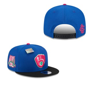 Milwaukee Brewers Royal Black Watermelon Big League Chew Flavor Pack 9FIFTY Snapback Hat