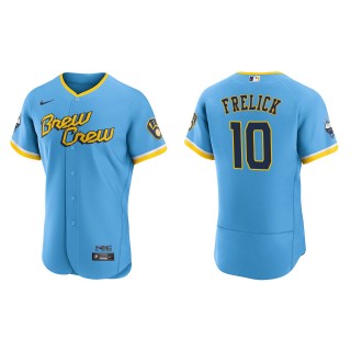 Milwaukee Brewers Sal Frelick Powder Blue City Connect Authentic Jersey