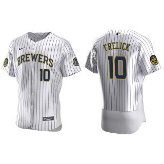 Milwaukee Brewers Sal Frelick White Authentic Home Jersey