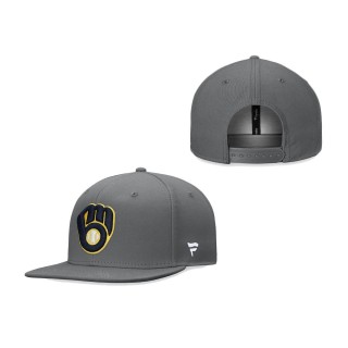 Milwaukee Brewers Snapback Hat Graphite