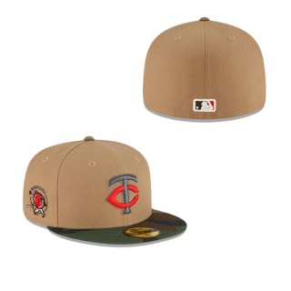 Minnesota Twins Just Caps Camo Khaki Fitted Hat