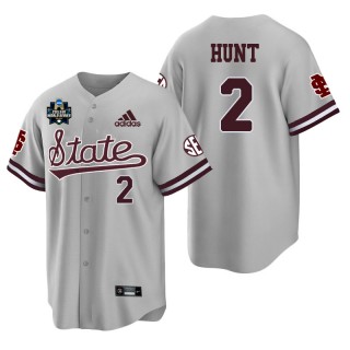 Mississippi State KC Hunt Gray 2021 College World Series Champions College Baseball Jersey