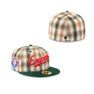 Montreal Expos Just Caps Plaid 59FIFTY Fitted Hat