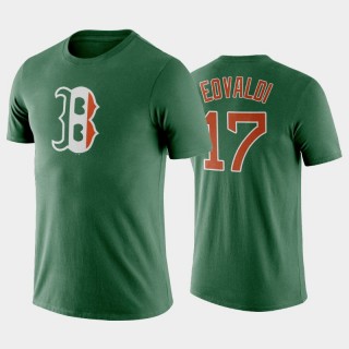 Irish Heritage #17 Nathan Eovaldi Boston Red Sox Green T-Shirt