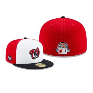 Nationals 2020 Spring Training White Navy 59FIFTY Fitted Hat