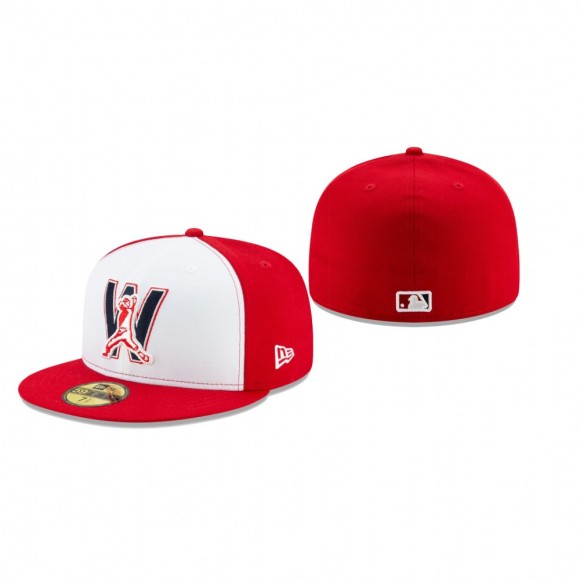 Nationals Authentic Collection White Red 2020 59FIFTY Fitted Hat