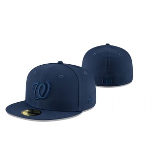 Nationals Navy Oceanside Tonal 59FIFTY Fitted Hat