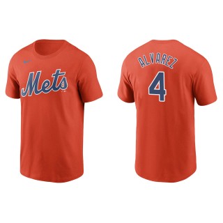 New York Mets Francisco Alvarez Orange Name Number T-Shirt