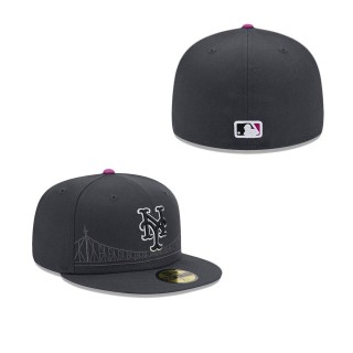 New York Mets Graphite 2024 City Connect 59FIFTY Fitted Hat
