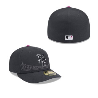 New York Mets Graphite 2024 City Connect Low Profile 59FIFTY Fitted Hat