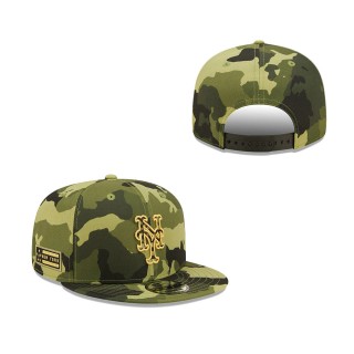 New York Mets New Era Camo 2022 Armed Forces Day 9FIFTY Snapback Adjustable Hat