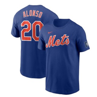 New York Mets Pete Alonso Royal 2024 MLB World Tour London Series Name & Number T-Shirt