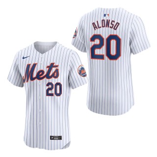 New York Mets Pete Alonso White Home Elite Jersey