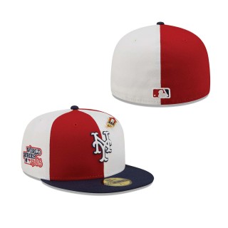 New York Mets Pinwheel Americana Red 59FIFTY Fitted Hat