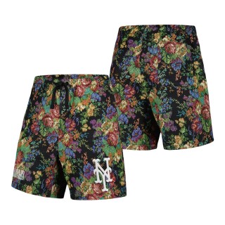 New York Mets PLEASURES Black Floral Shorts