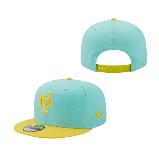 New York Mets Spring Two-Tone 9FIFTY Snapback Hat Turquoise Yellow