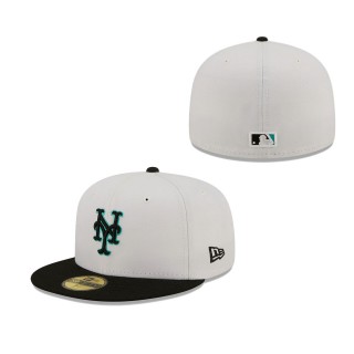 Men's New York Mets White Black Spring Color Pack Two-Tone 59FIFTY Fitted Hat