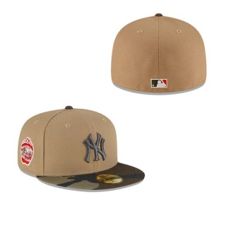 New York Yankees Just Caps Camo Khaki Fitted Hat