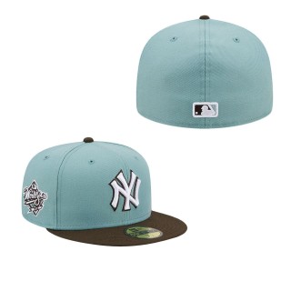 New York Yankees Light Blue Brown 1999 World Series Beach Kiss 59FIFTY Fitted Hat