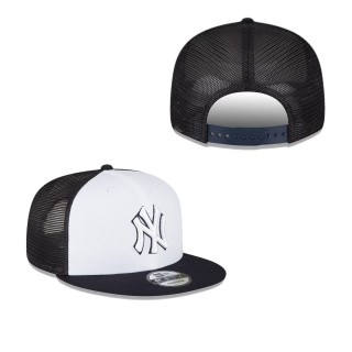 New York Yankees Navy White 2023 On-Field Batting Practice 9FIFTY Snapback Hat