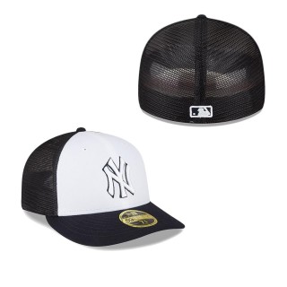 New York Yankees Navy White 2023 On-Field Batting Practice Low Profile 59FIFTY Fitted Hat