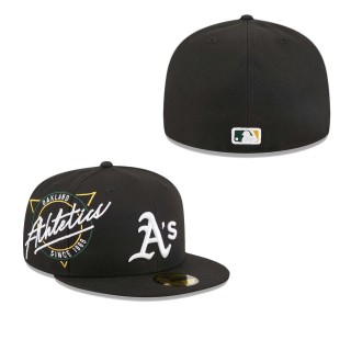 Oakland Athletics Black Neon 59FIFTY Fitted Hat