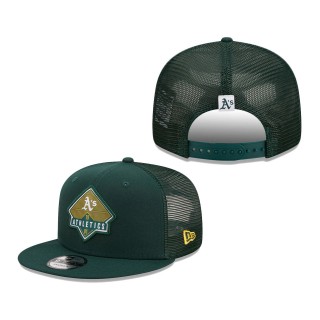 Oakland Athletics Camper Trucker Snapback Hat Green