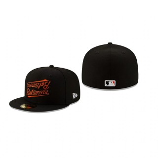 Orioles Black Team Mirror 59FIFTY Fitted Hat