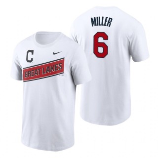Owen Miller Indians 2021 Little League Classic White T-Shirt