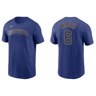 Owen Miller Men's Milwaukee Brewers Christian Yelich Nike Royal Name & Number T-Shirt