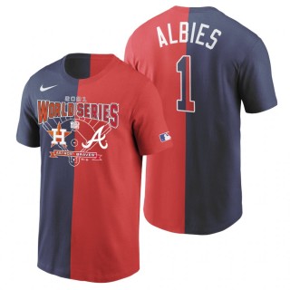 Atlanta Braves Ozzie Albies Charcoal 2021 World Series Matchup Split T-Shirt