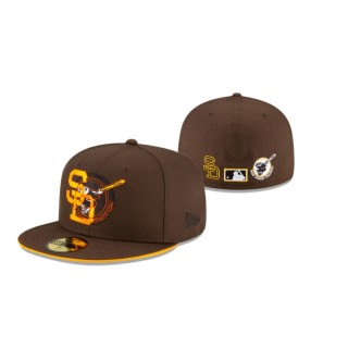 Padres Brown Double Logo 59Fifty Fitted Hat