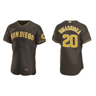 Kyle Higashioka Padres Brown Authentic Road Jersey