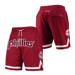 Philadelphia Phillies Mitchell & Ness Burgundy Cooperstown Collection Just Don Shorts