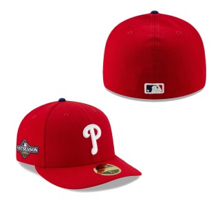 Philadelphia Phillies Red 2023 Postseason Low Profile 59FIFTY Fitted Cap