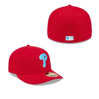 Philadelphia Phillies Red 2024 Father's Day Low Profile 59FIFTY Fitted Hat
