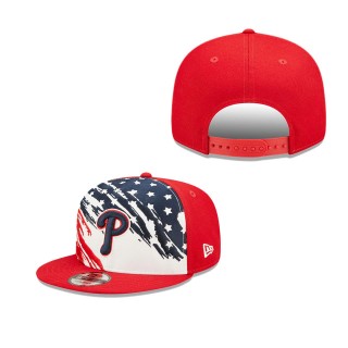Men's Philadelphia Phillies Red 2022 4th of July Independence Day 9FIFTY Snapback Adjustable Hat