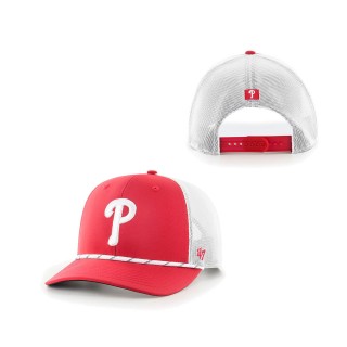 Men's Philadelphia Phillies Red Burden Trucker Snapback Hat