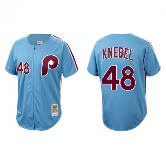 Philadelphia Phillies Corey Knebel Light Blue Authentic Cooperstown Collection Jersey