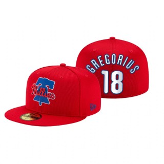 Phillies Didi Gregorius Red 2021 Clubhouse Hat