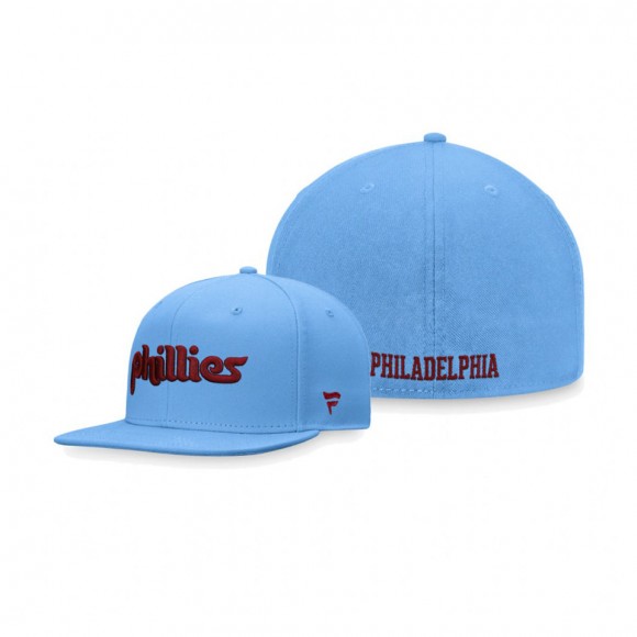Phillies Cooperstown Collection Fitted Light Blue Hat
