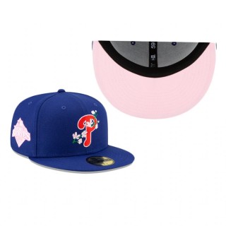 Phillies Royal Side Patch Bloom 59FIFTY Fitted Hat
