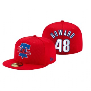 Phillies Spencer Howard Red 2021 Clubhouse Hat