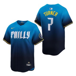Philadelphia Phillies Trea Turner Blue 2024 City Connect Limited Player Jersey