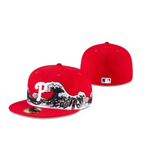 Phillies Red New Era 100th Anniversary Wave Hat
