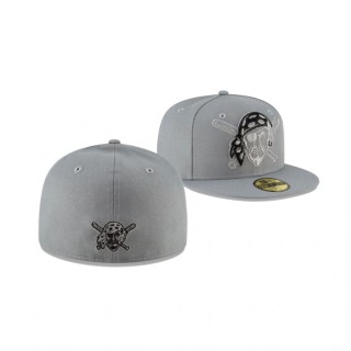Pirates Gray Alternate Logo Elements 59FIFTY Fitted Hat